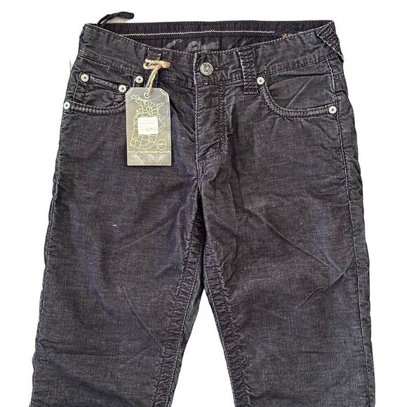 Stitch's Arizona Black Corduroy Button Fly Straight Leg Denim Jeans 28 NWT $219 - Picture 3 of 9